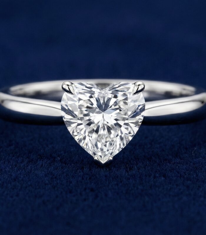Heart Cut Solitaire Ring