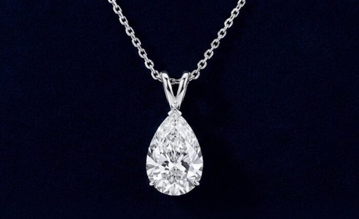 Pear Cut Diamond Necklace