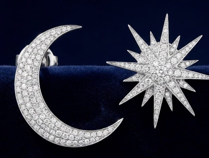 Asymmetrical Celestial Diamond Earrings
