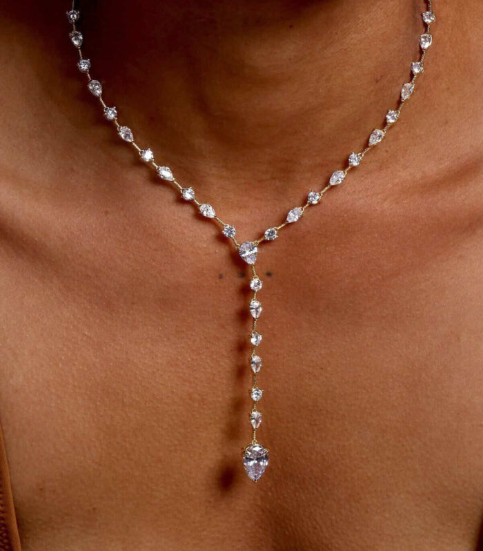 The Celestial Dewdrop Y-Necklace