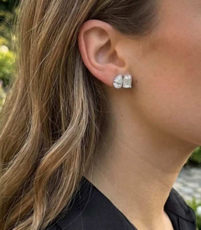 ‏toi et moi diamond earrings