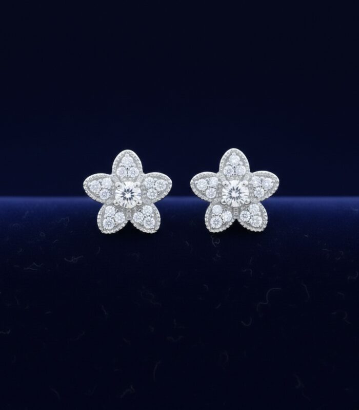 The Midnight Blossom Studs