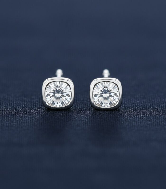 The Aura Bezel-Set Studs